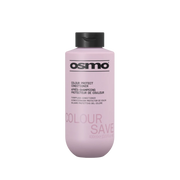 A bottle of Osmo Colour Protect Conditioner in a light pink shade, featuring a black cap and black text on a clean white background.