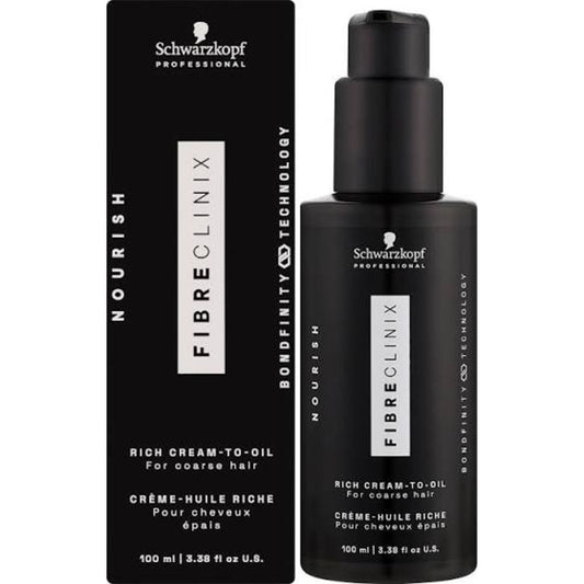Schwarzkopf Fibre Clinix Nourish Rich Cream-To-Oil 100ml for Coarse Hair