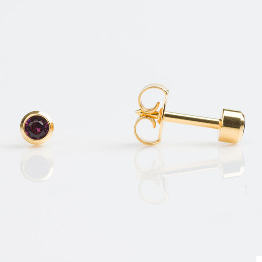 Studex - Single Gold Febuary Earrings