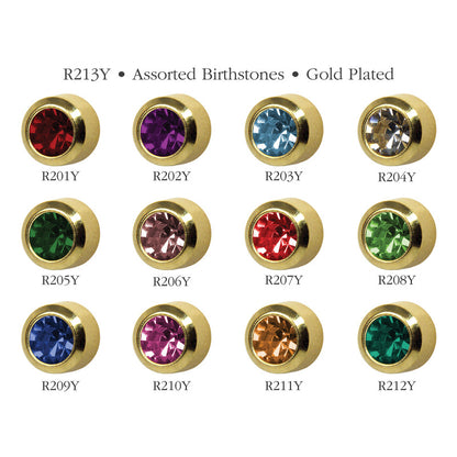 Studex - R213Y Assorted Birthstones 12pk