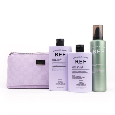 REF Stockholm Cool Silver Christmas Lilac Gift Bag