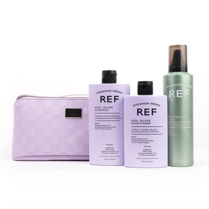 REF Stockholm Cool Silver Christmas Lilac Gift Bag