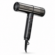 A black and metallic silver hair dryer on a clean white background. The brand name 'DIVA' is visible on the handle, along with 'ATMOS2' on the barrel.