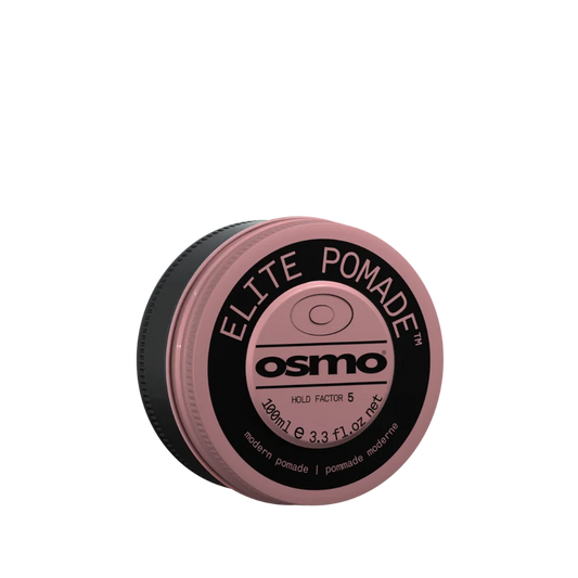 A 3.3 fl. oz. (100 ml) tin of Osmo Elite Pomade in a dusty rose pink color, shown on a plain white background.