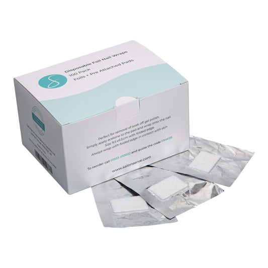 Foil Nail Wraps With Pads 100pk