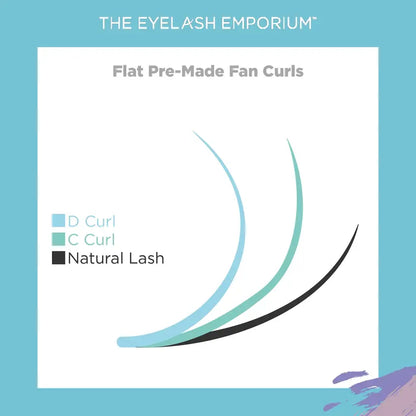 The Eyelash Emporium Special Effects Fan Lashes - 5D D Curl 0.07mm