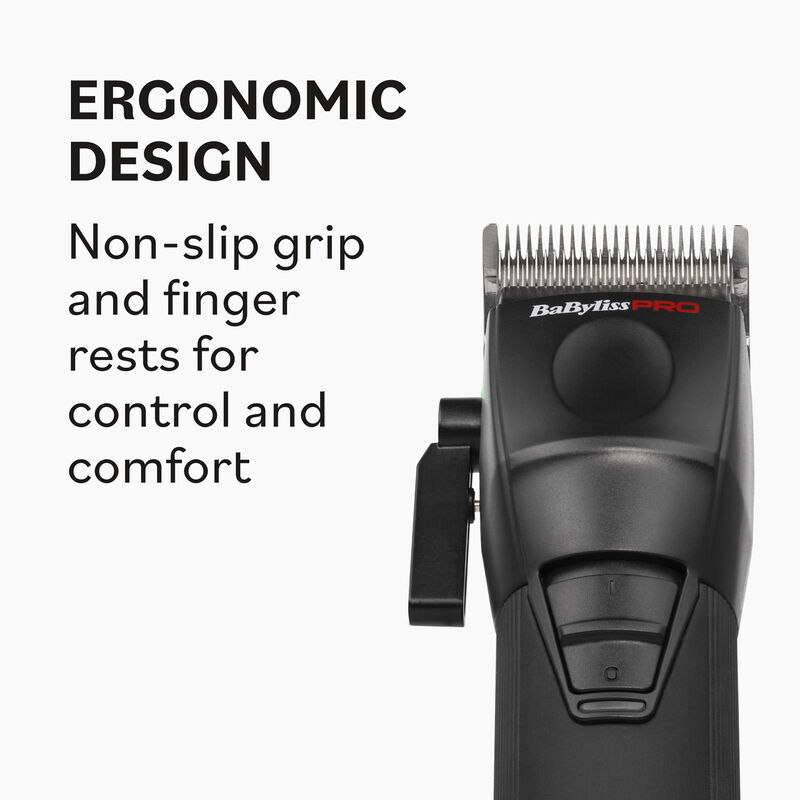 BaByliss Pro hair clipper babyliss fxfresh with ergonomic design features on a white background