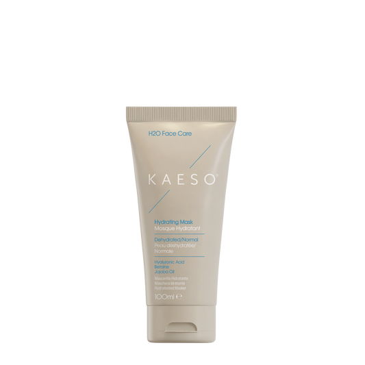 KAESO IHO Face Care Hydrating Mask in a 100ml squeeze tube, featuring a light beige design with white and blue text, set against a plain white background.