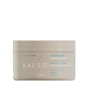 KAESO 245ml Face Care Hydrating Mask jar in a light beige color with blue and white text, set against a plain white background.