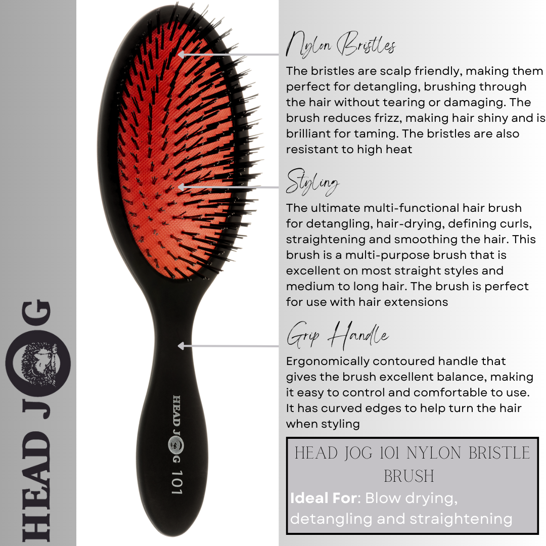 Head Jog 101 Nylon Bristle Cushion Brush