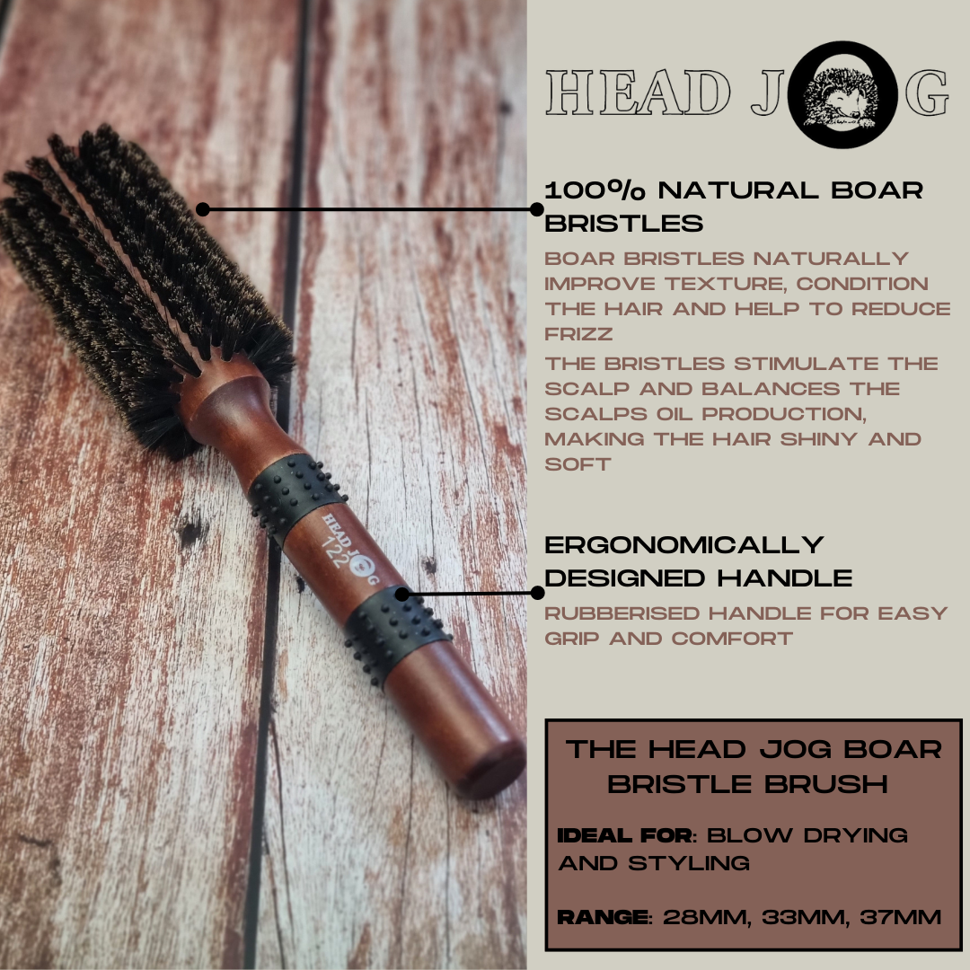 Head Jog Boar Bristle Radial Brush