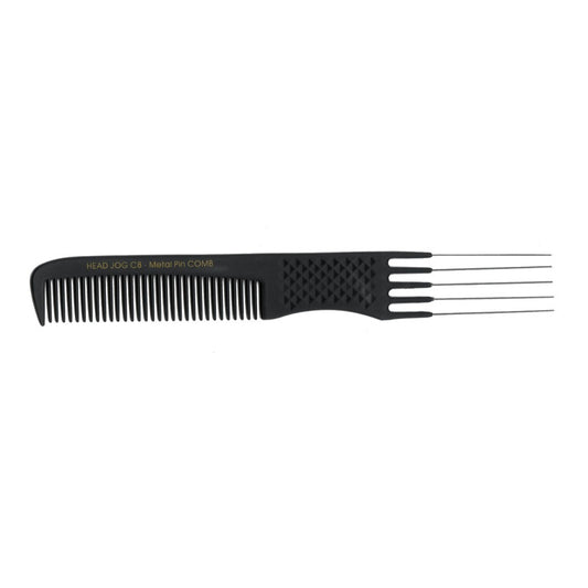 Head Jog C8 Carbon Fibre Metal Pin Comb