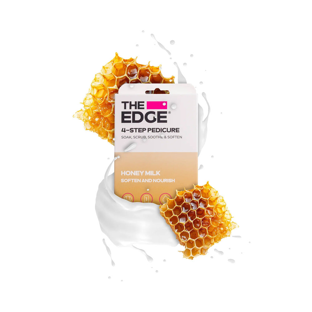 The Edge Nails - 4 Step Pedicure Kit - Honey Milk - Soften and Nourish