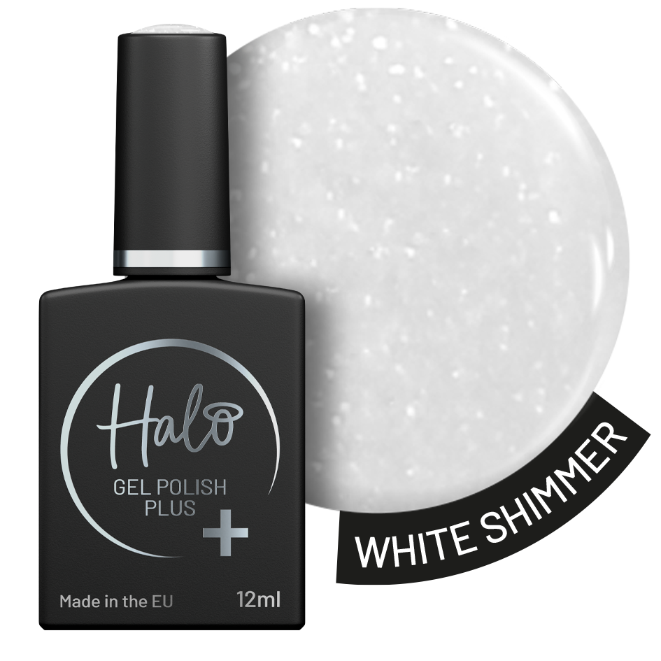 Halo Gel Polish Plus + 12ml - White Shimmer
