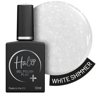 Halo Gel Polish Plus + 12ml - White Shimmer