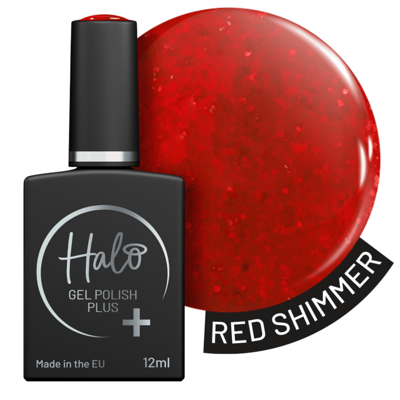Halo Gel Polish Plus + 12ml - Red Shimmer