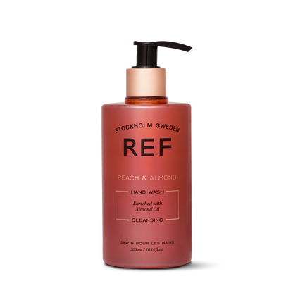 Hand wash bottle with pump from REF Stockholm Sweden on a white background