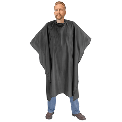 Red-Spot Black Unisex Cape with Poppers