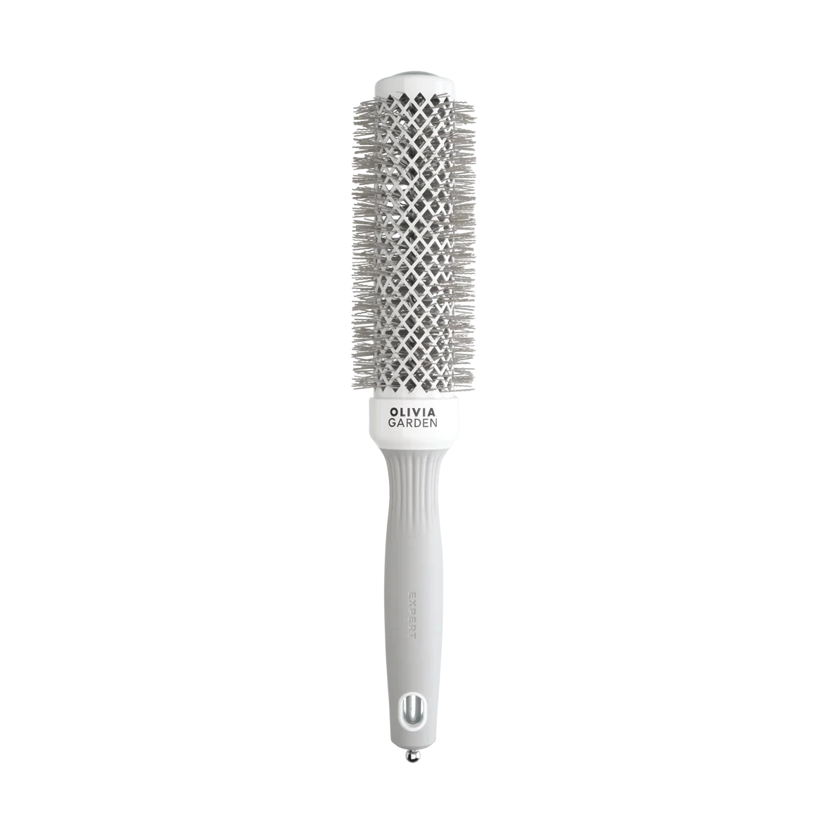 Olivia Garden Expert Blowout Speed Brush – Wavy Bristles White & Grey