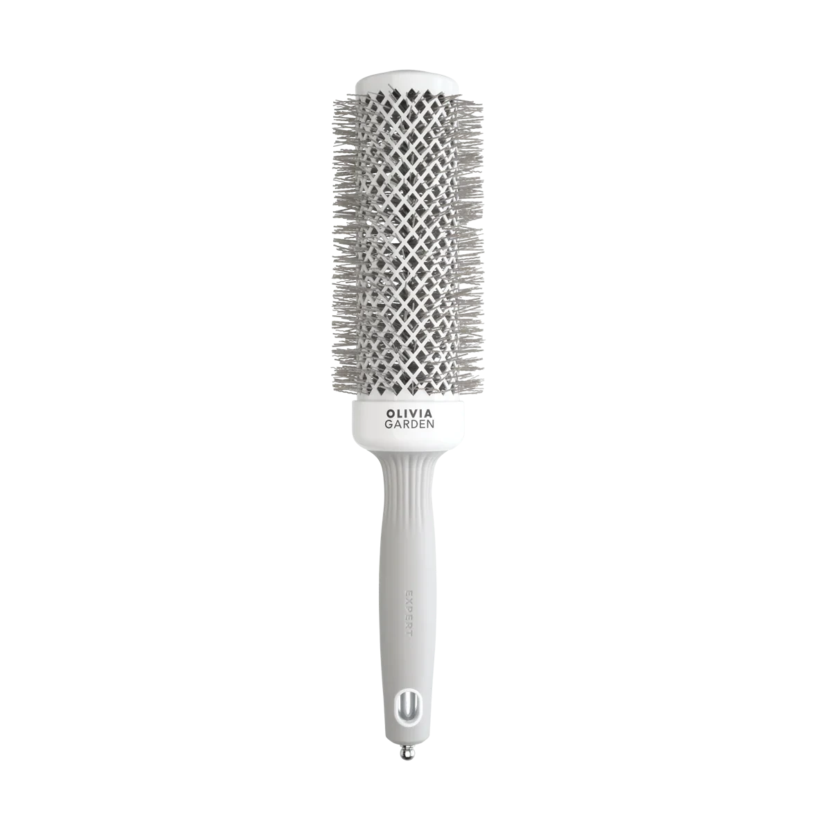 Olivia Garden Expert Blowout Speed Brush – Wavy Bristles White & Grey