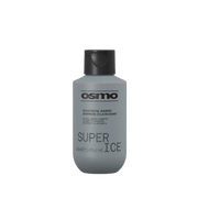 Osmo Super Ice Brightening Shampoo in a 3.4 fl oz gray bottle with a black cap, shown on a plain white background.