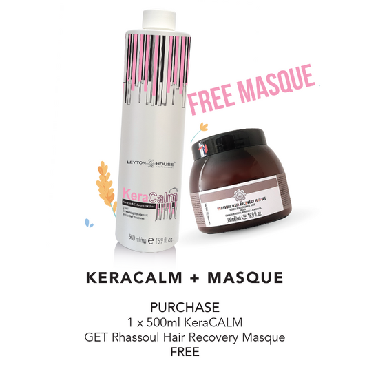 KeraCALM 500ml + FREE Rhassoul Masque Deal May/June - Leyton House
