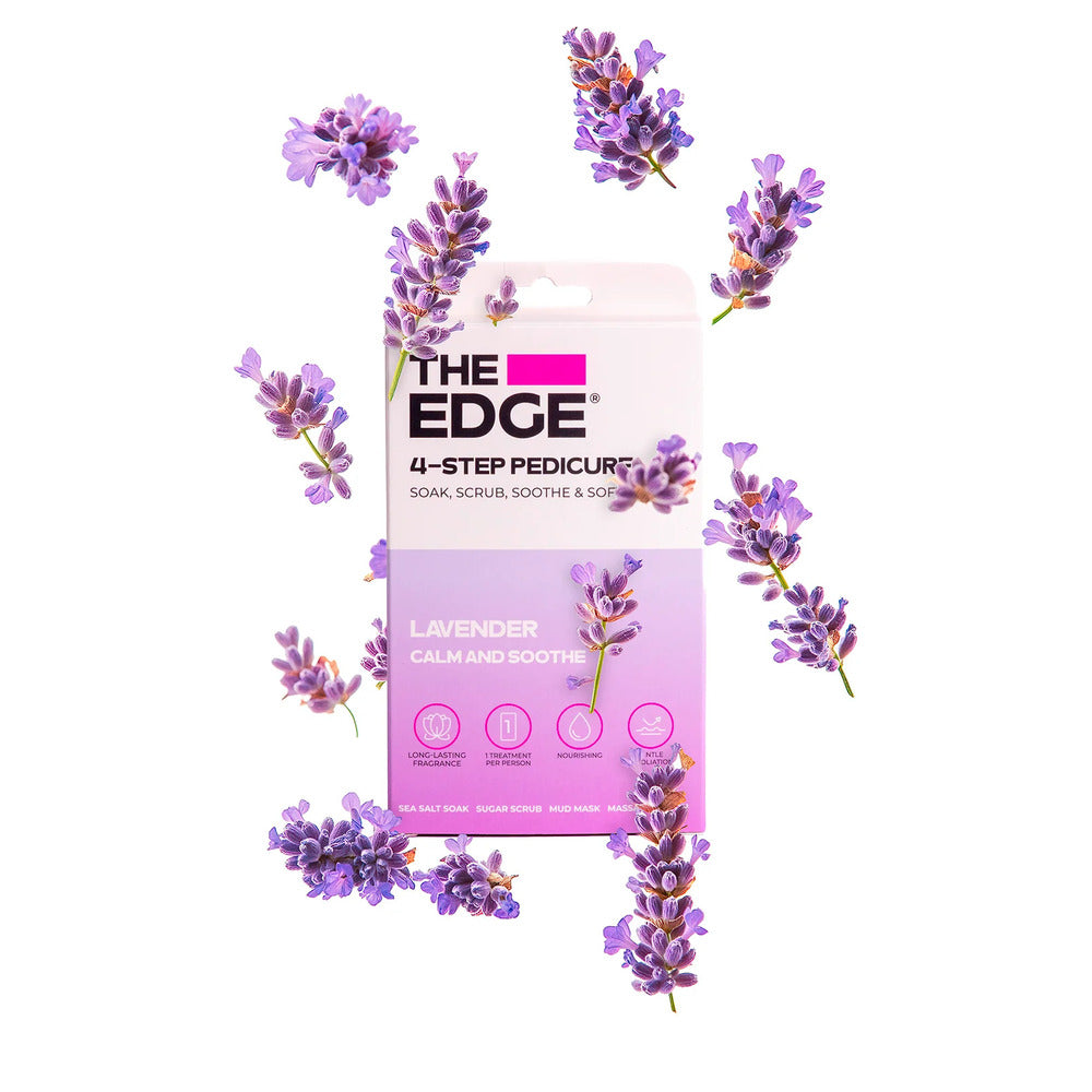 The Edge Nails - 4 Step Pedicure Kit - Lavender - Calm and Soothe