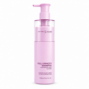 A bottle of Leyton House Full Capacity Shampoo in a light pink color, featuring a clear upper section with a pink pump dispenser, set against a plain white background.