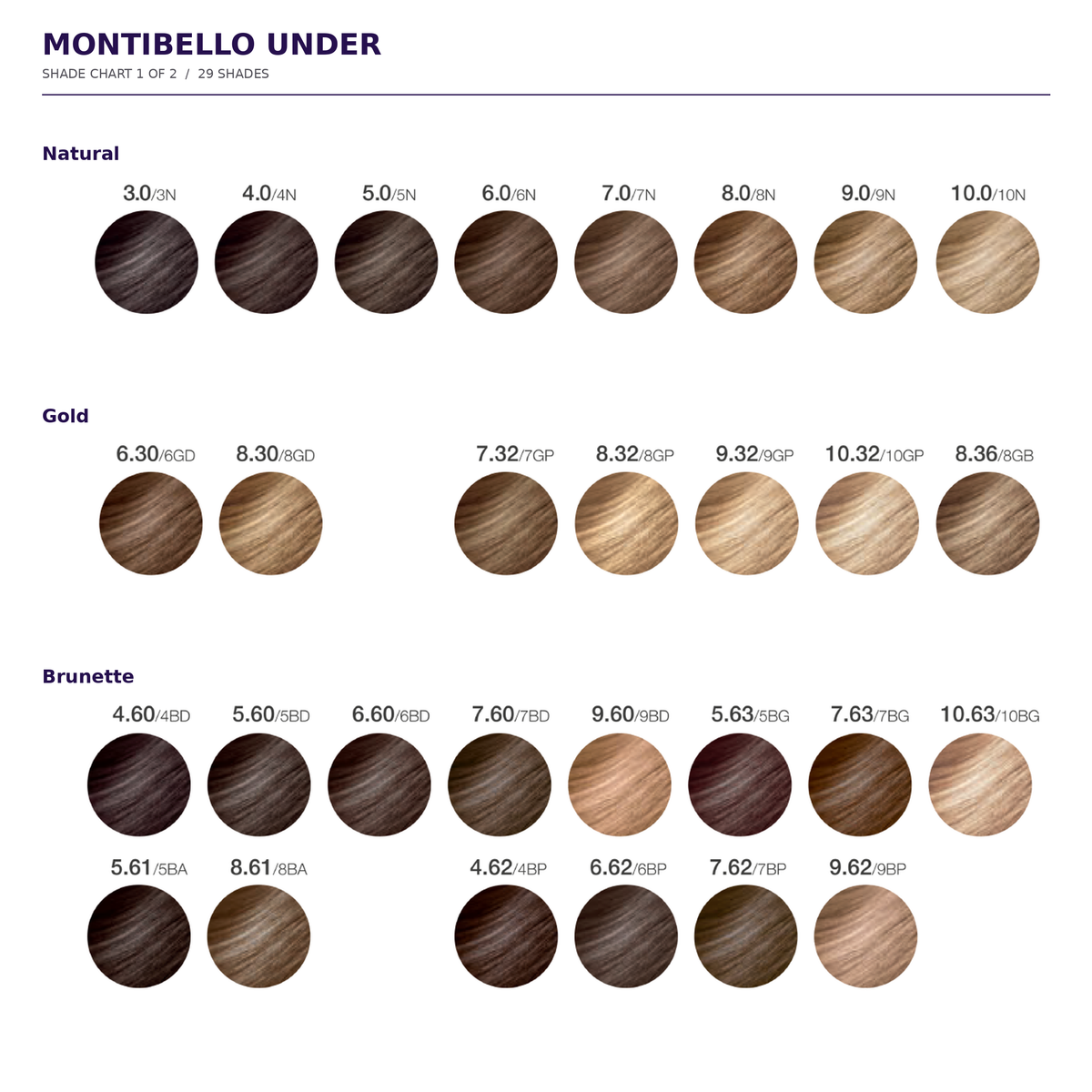 Montibello UNDER Hair Color 60g – Professional Permanent Hair Colour