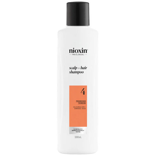 Nioxin shampoo bottle on a white background