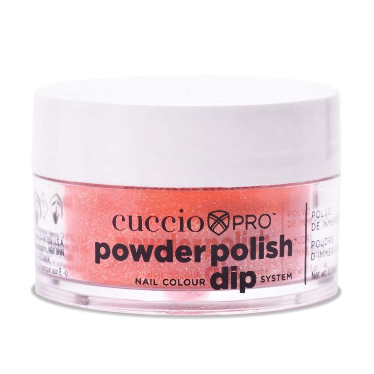 Cuccio Powder Polish Dip 14g - Orange with Gold Mica