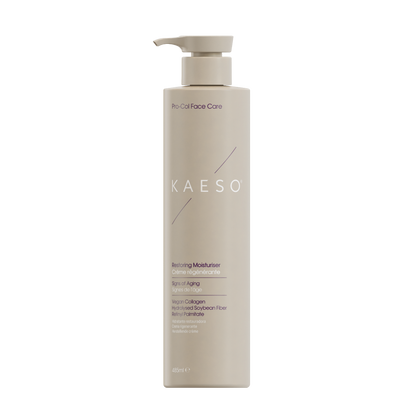 Kaeso Moisturiser in a pump bottle on a white background