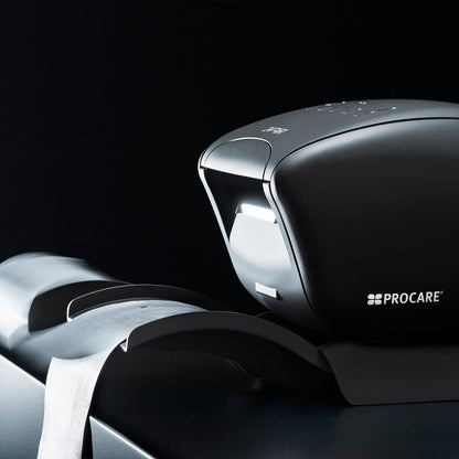 Black and silver Procare device on a black background procare foil dispenser 247 