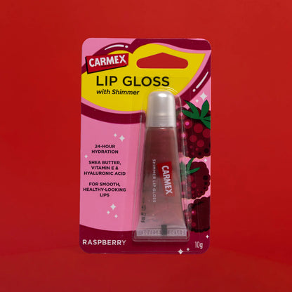 Carmex Raspberry Lip Gloss with Shimmer 10g