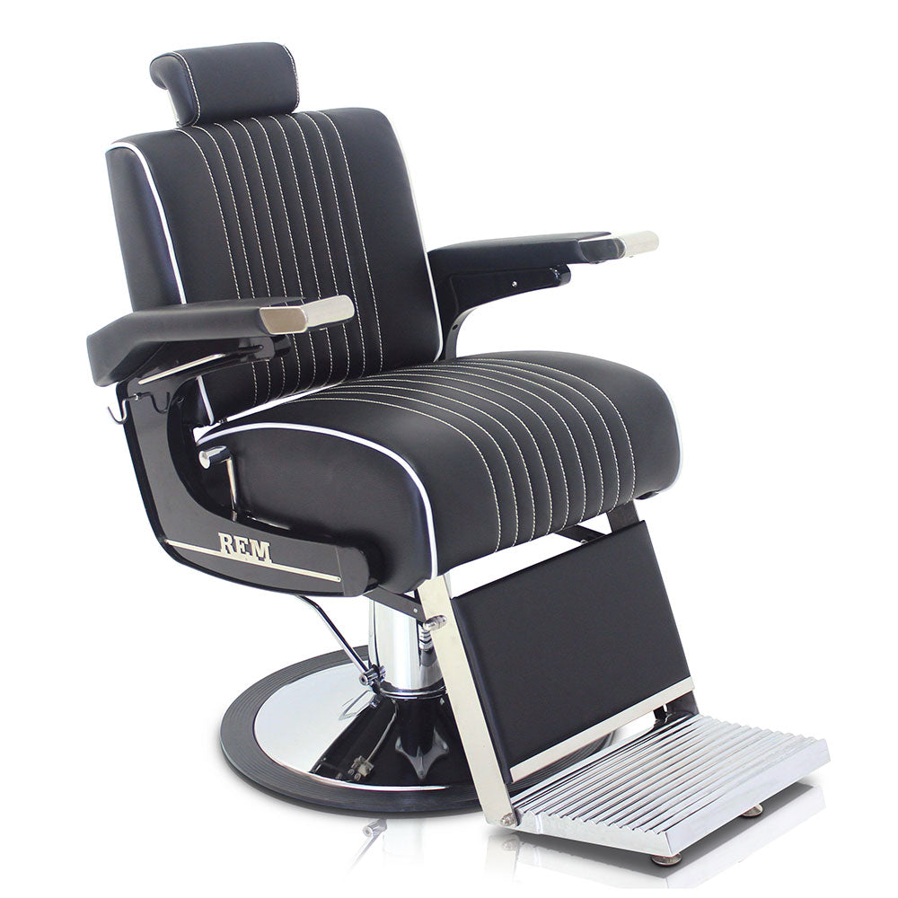 REM Voyager Barbers Chair Black – Professional Hydraulic Barber Chair