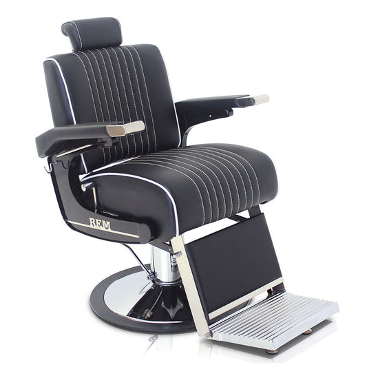 REM Voyager Barbers Chair Black – Professional Hydraulic Barber Chair