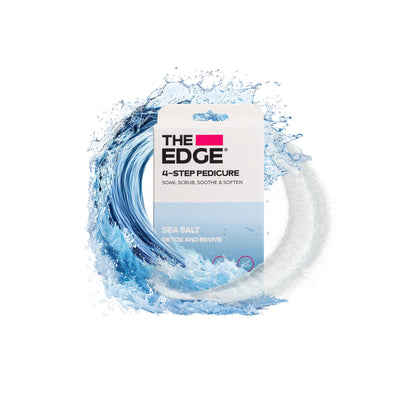 The Edge Nails - 4 Step Pedicure Kit - Sea Salt - Soften and Nourish