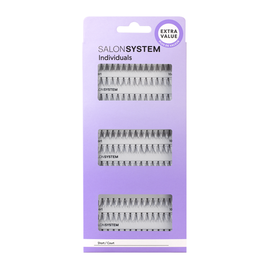 Salon System - Black Individual Lashes Value Pk