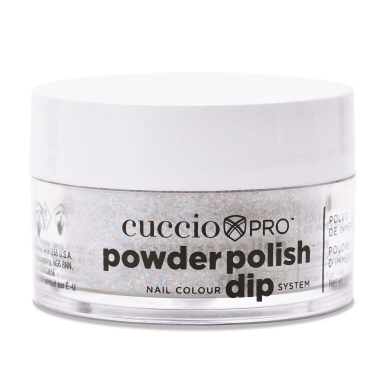 Cuccio Powder Polish Dip 14g - Silver with Rainbow Mica