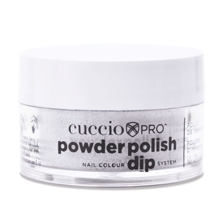 Cuccio Powder Polish Dip 14g - Silver with Silver Glitter