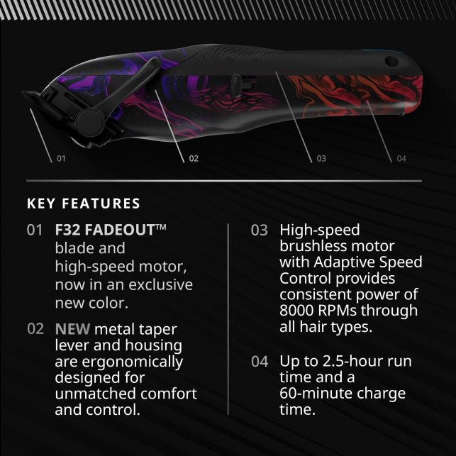 Wahl Professional Clipper - Vapor With F32 Fadeout Blade Limited Edition