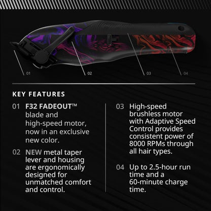 Wahl Professional Clipper - Vapor With F32 Fadeout Blade Limited Edition