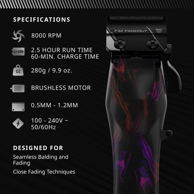 Wahl Professional Clipper - Vapor With F32 Fadeout Blade Limited Edition