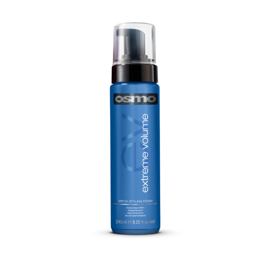 Osmo Extreme Volume Mega Styling Foam 245ml hair styling mousse on white background