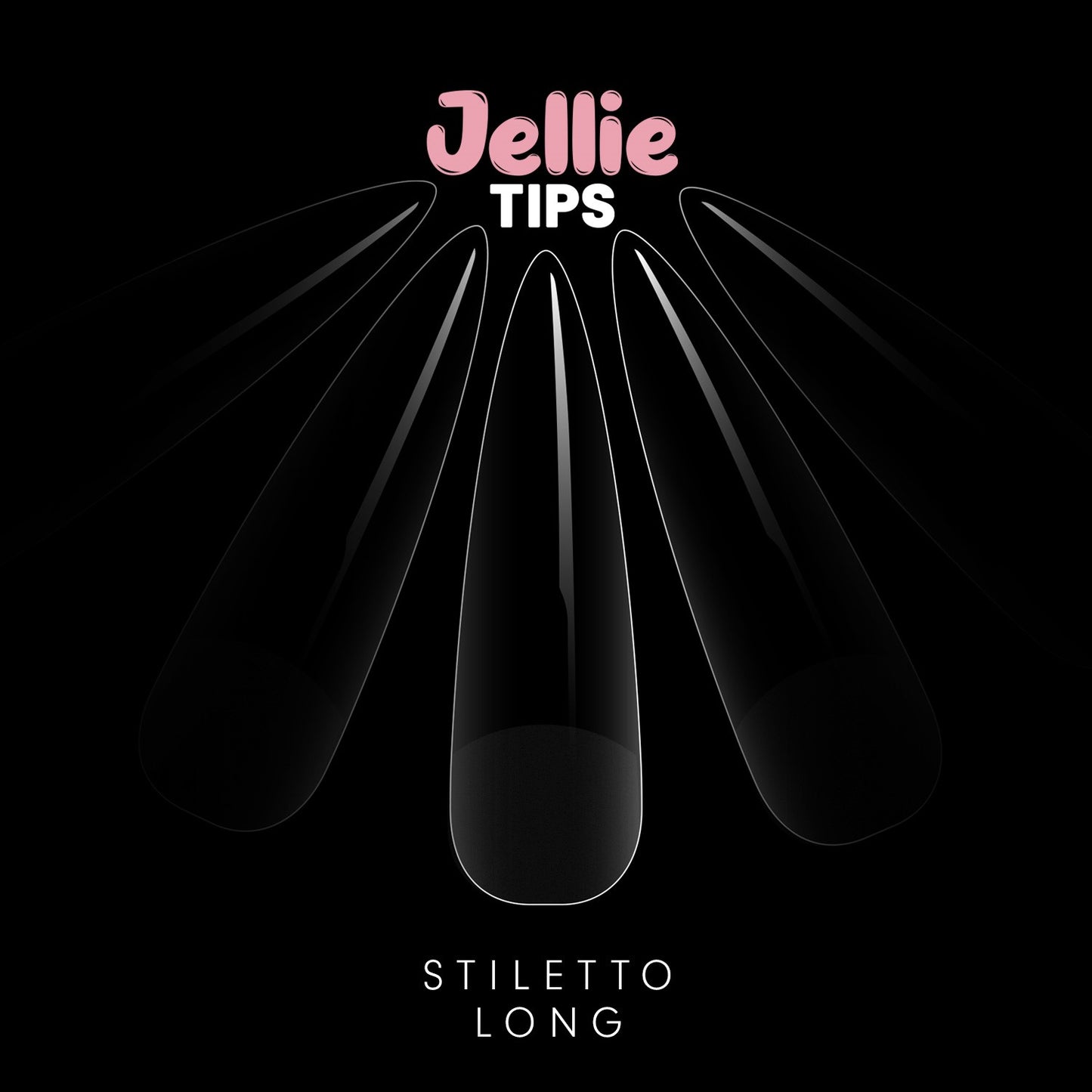 Halo Jellie Nail Tips - Stiletto Long