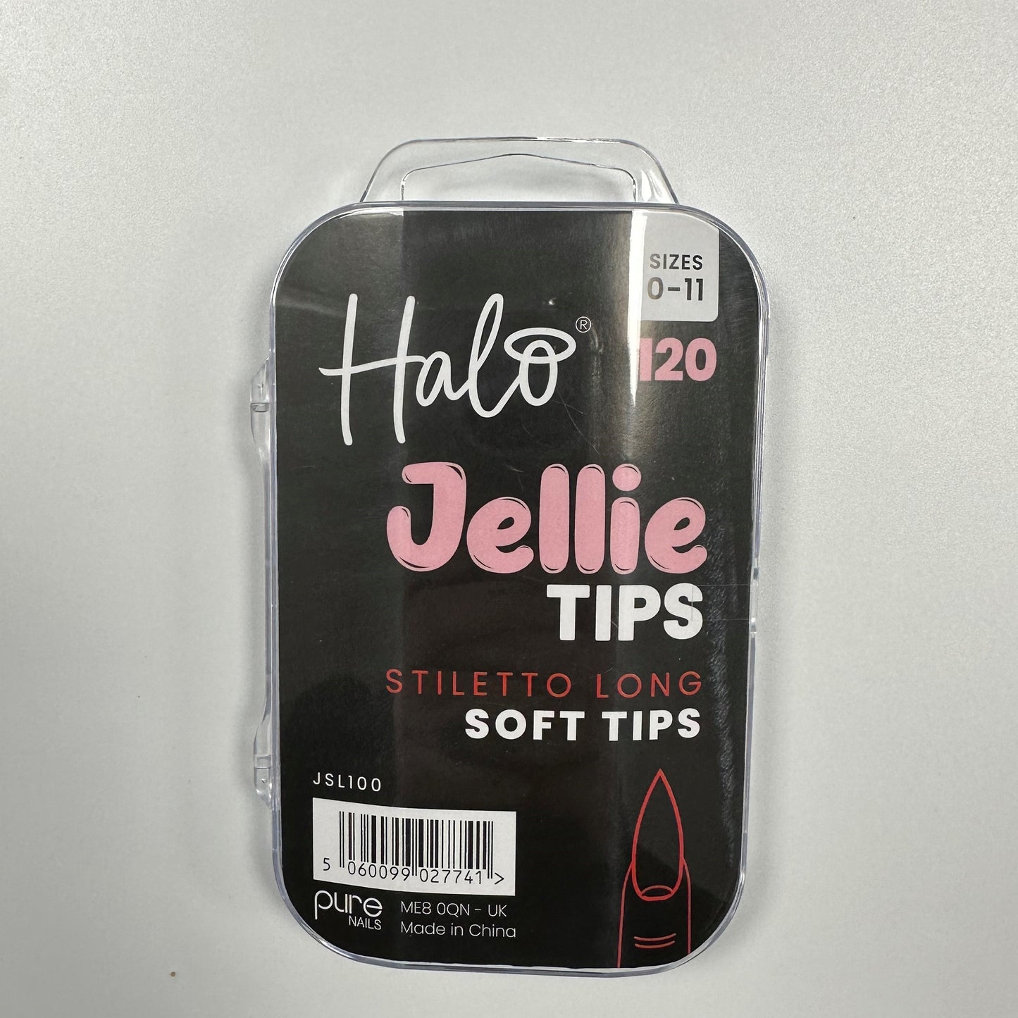 Halo Jellie Nail Tips - Stiletto Long