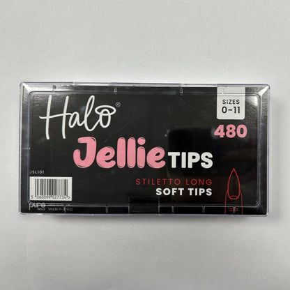 Halo Jellie Nail Tips - Stiletto Long