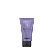 A lavender purple squeeze tube of Osmo Super Silver No Yellow Mask with a black cap, centered on a plain white background.