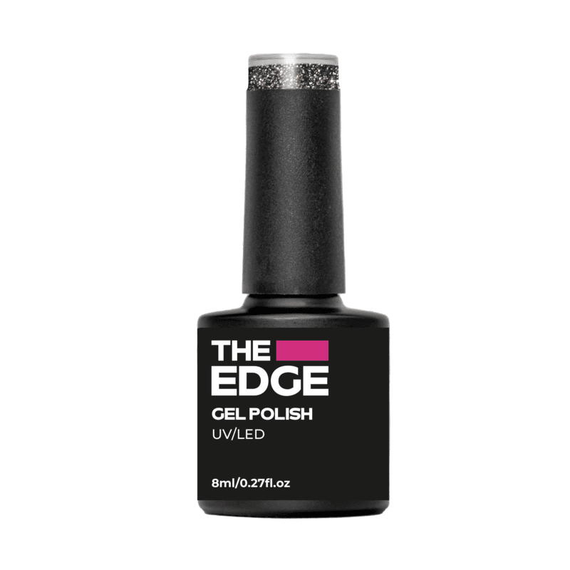 The Edge Nails Gel Polish - The Gold & Black Glitter