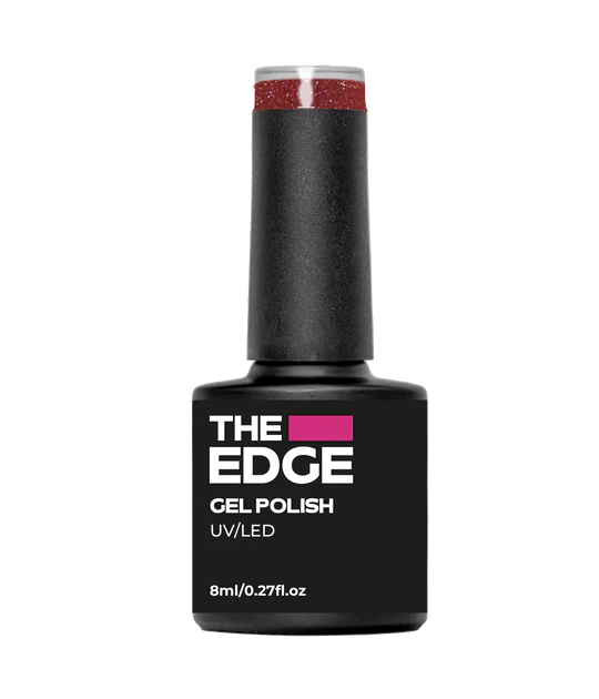 The Edge Nails Gel Polish - The Rustic Red Glitter